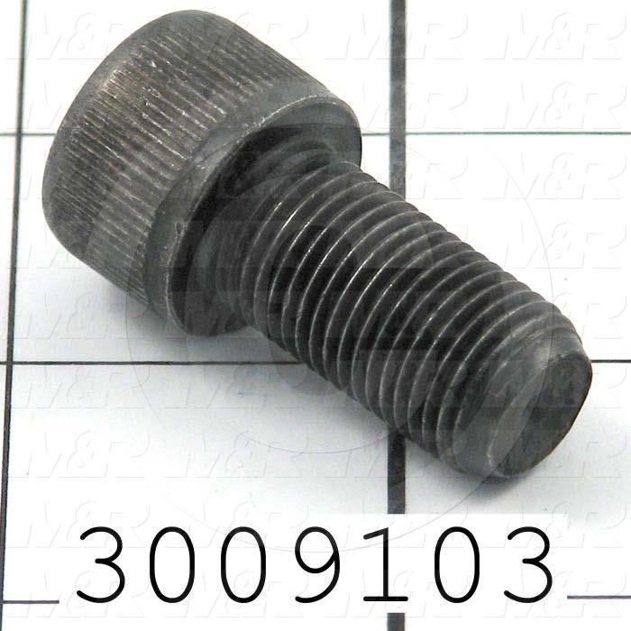 Machine Screws, Socket Head, Steel, Thread Size 1/2-20, Screw Length 1", Full Thread Length, Right Hand, Black Oxide