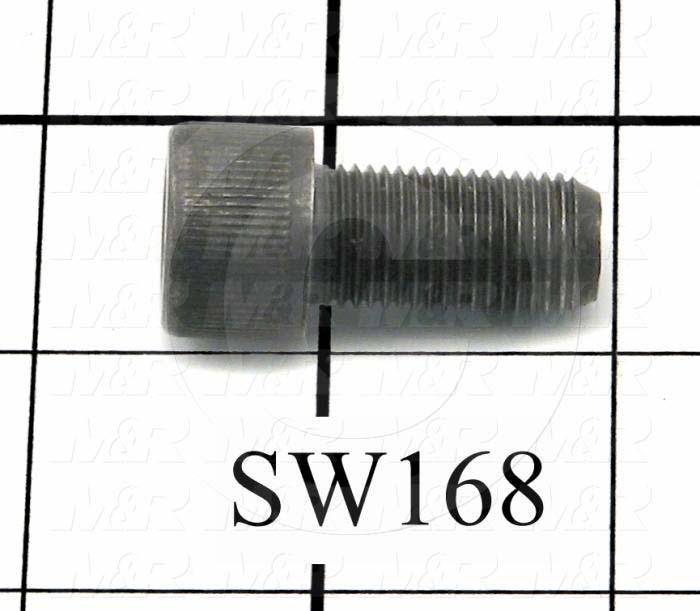 Machine Screws, Socket Head, Steel, Thread Size 1/4"-20, Screw Length 1", 1.00" Thread Length, Right Hand, Black Oxide
