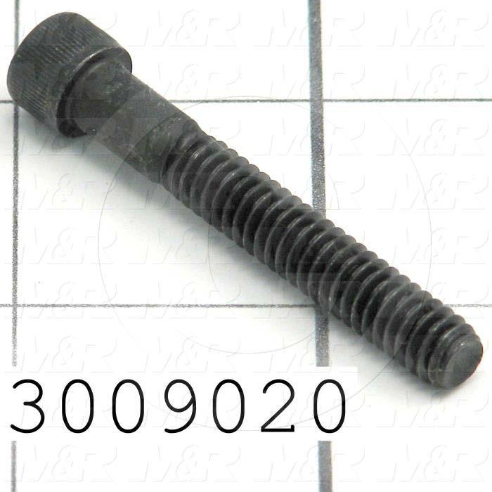 Machine Screws, Socket Head, Steel, Thread Size 1/4"-20, Screw Length 1 3/4", Partial Thread Length, Right Hand, Black Oxide