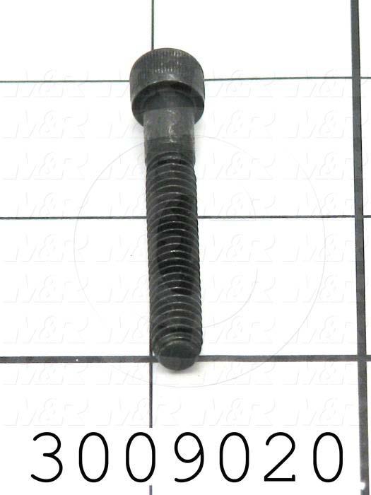 Machine Screws, Socket Head, Steel, Thread Size 1/4"-20, Screw Length 1 3/4", Partial Thread Length, Right Hand, Black Oxide