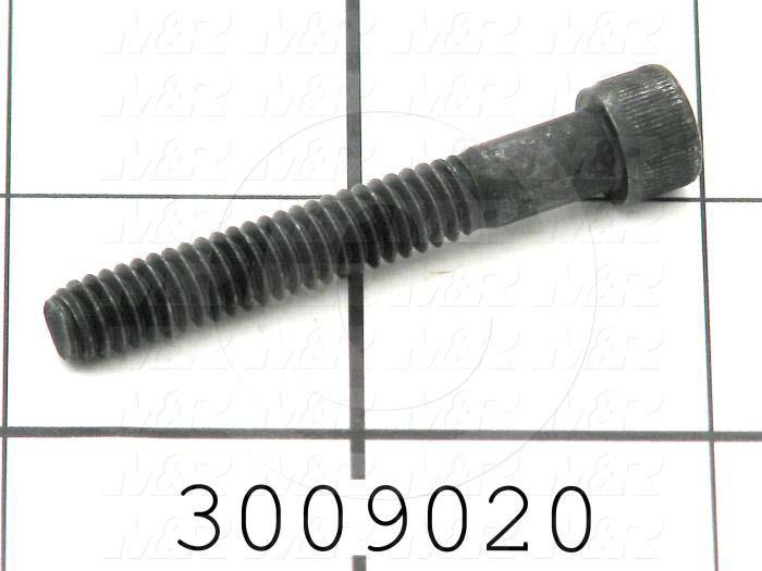 Machine Screws, Socket Head, Steel, Thread Size 1/4"-20, Screw Length 1 3/4", Partial Thread Length, Right Hand, Black Oxide