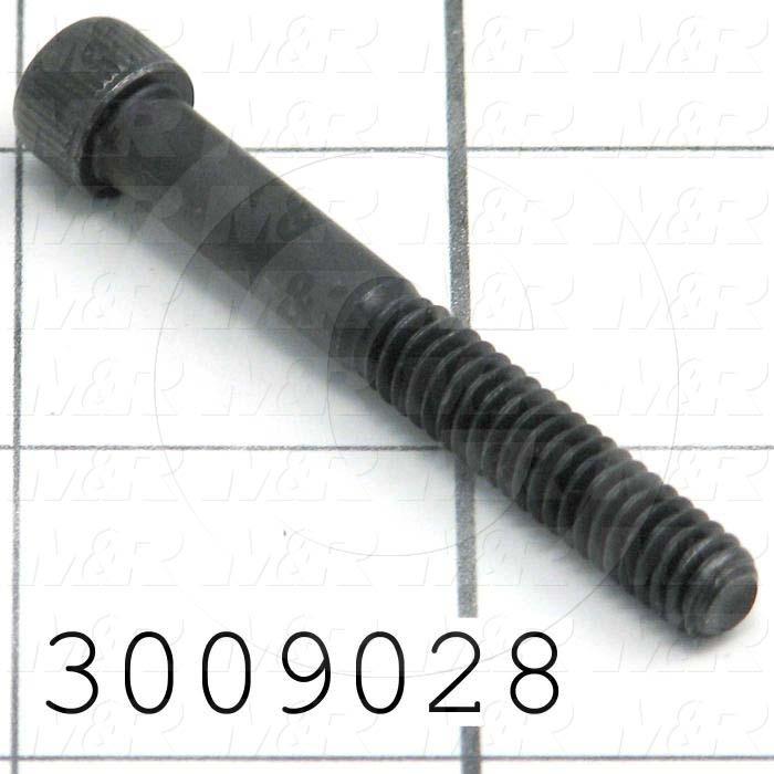 Machine Screws, Socket Head, Steel, Thread Size 1/4"-20, Screw Length 2.00 in., Partial Thread Length, Right Hand, Black Oxide
