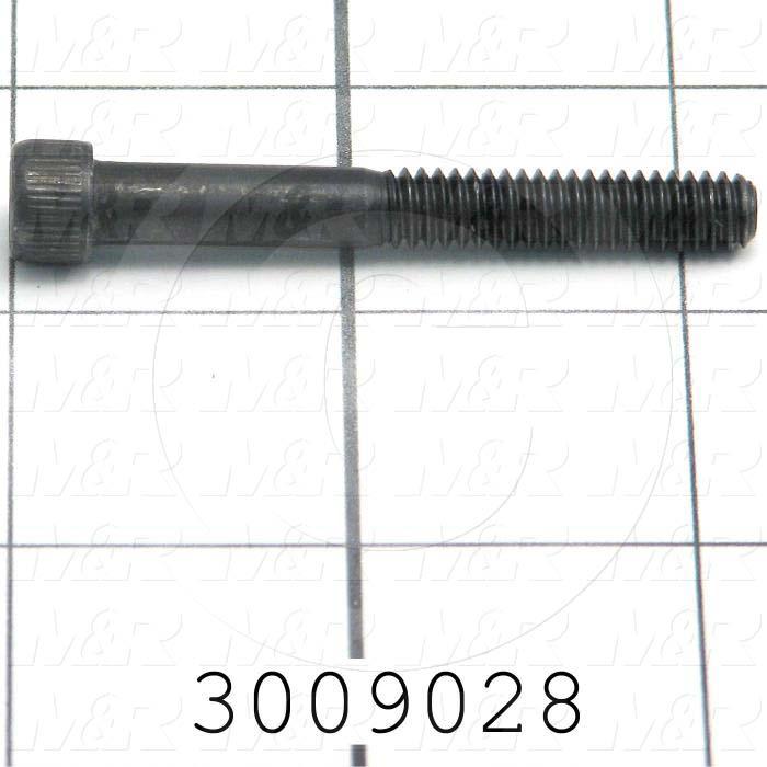 Machine Screws, Socket Head, Steel, Thread Size 1/4"-20, Screw Length 2.00 in., Partial Thread Length, Right Hand, Black Oxide