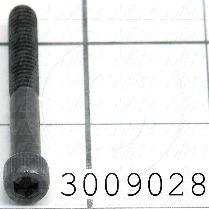 Machine Screws, Socket Head, Steel, Thread Size 1/4"-20, Screw Length 2.00 in., Partial Thread Length, Right Hand, Black Oxide