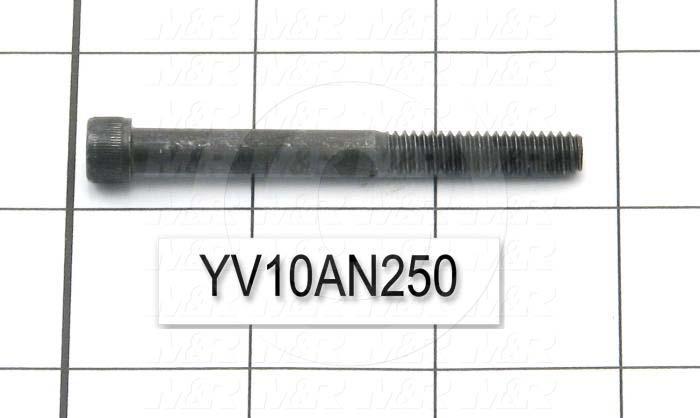 Machine Screws, Socket Head, Steel, Thread Size 1/4"-20, Screw Length 2 1/2", 1.00" Thread Length, Right Hand, Black Oxide