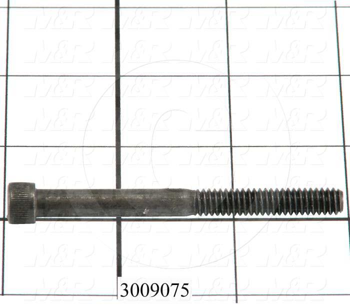 Machine Screws, Socket Head, Steel, Thread Size 1/4"-20, Screw Length 2 1/2", Partial Thread Length, Right Hand, Black Oxide