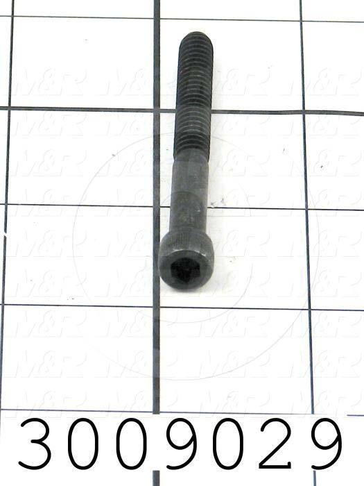 Machine Screws, Socket Head, Steel, Thread Size 1/4"-20, Screw Length 2 1/4", Partial Thread Length, Right Hand, Black Oxide
