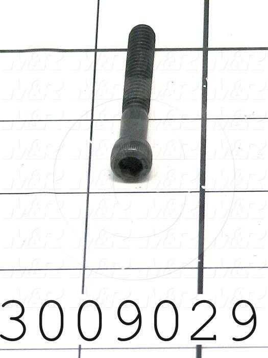 Machine Screws, Socket Head, Steel, Thread Size 1/4"-20, Screw Length 2 1/4", Partial Thread Length, Right Hand, Black Oxide
