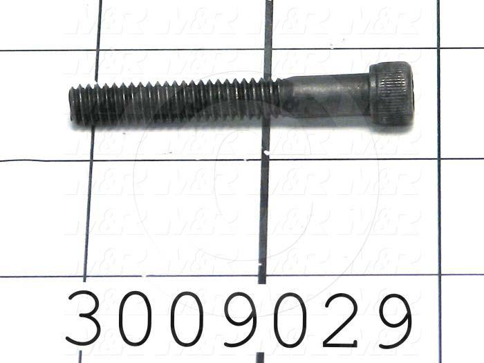 Machine Screws, Socket Head, Steel, Thread Size 1/4"-20, Screw Length 2 1/4", Partial Thread Length, Right Hand, Black Oxide