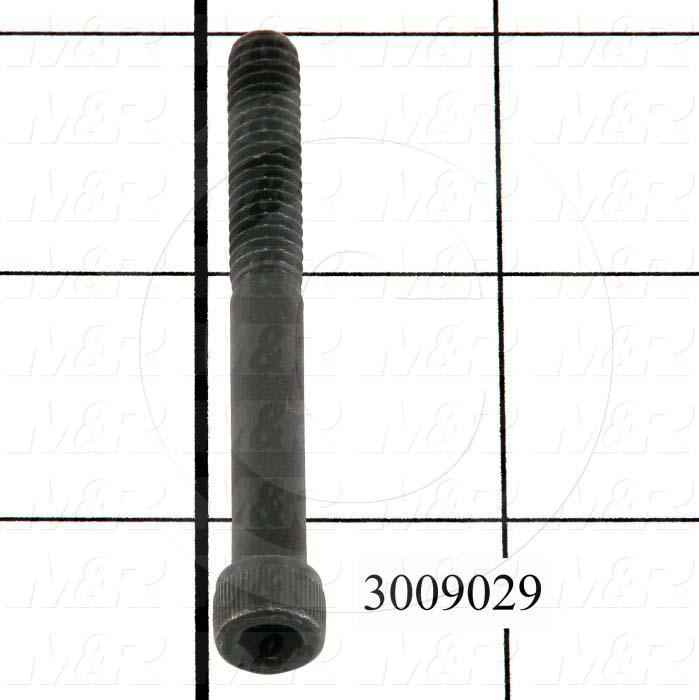 Machine Screws, Socket Head, Steel, Thread Size 1/4"-20, Screw Length 2 1/4", Partial Thread Length, Right Hand, Black Oxide