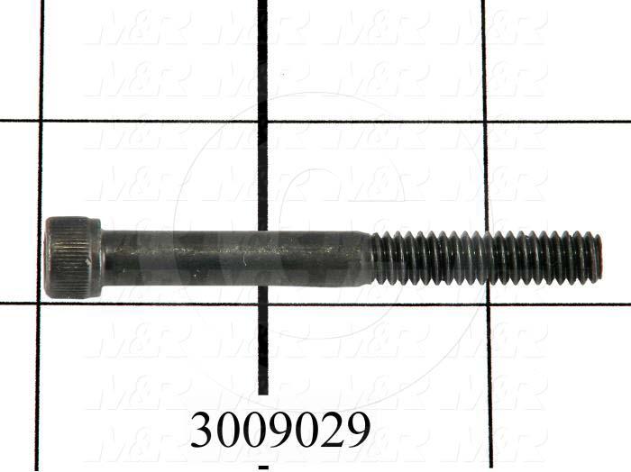 Machine Screws, Socket Head, Steel, Thread Size 1/4"-20, Screw Length 2 1/4", Partial Thread Length, Right Hand, Black Oxide