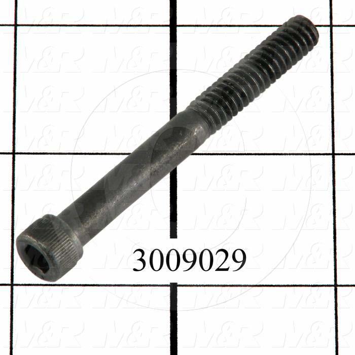 Machine Screws, Socket Head, Steel, Thread Size 1/4"-20, Screw Length 2 1/4", Partial Thread Length, Right Hand, Black Oxide