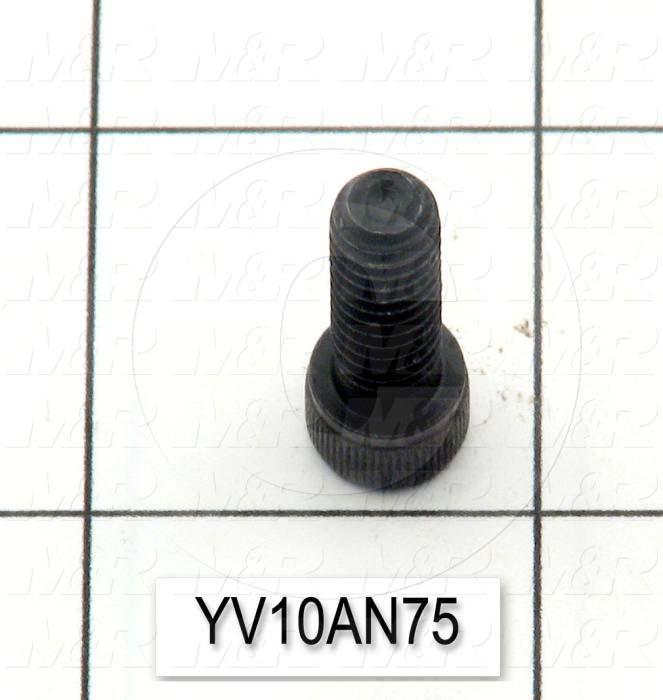 Machine Screws, Socket Head, Steel, Thread Size 1/4"-20, Screw Length 3/4", 0.75" Thread Length, Right Hand, Black Oxide