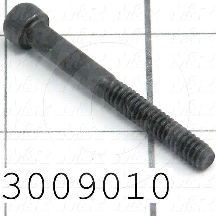 Machine Screws, Socket Head, Steel, Thread Size 10-24, Screw Length 1 3/4", Partial Thread Length, Right Hand, Black Oxide