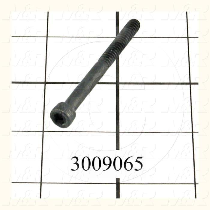 Machine Screws, Socket Head, Steel, Thread Size 10-24, Screw Length 2.00 in., Partial Thread Length, Right Hand, Black Oxide