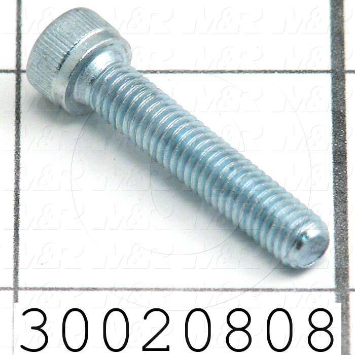 Machine Screws, Socket Head, Steel, Thread Size 10-32, Screw Length 1", 1.00" Thread Length, Right Hand, Zinc Plated