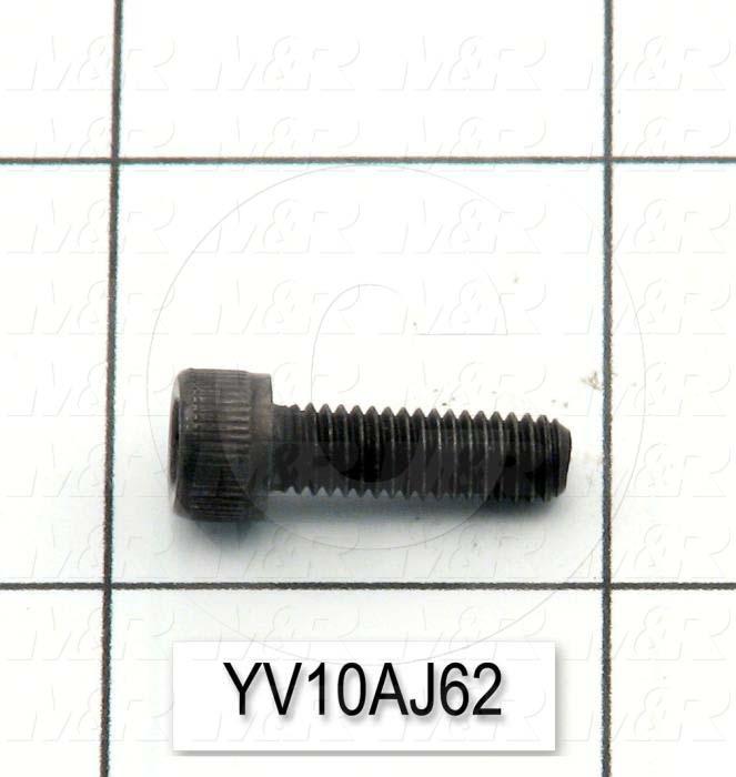 Machine Screws, Socket Head, Steel, Thread Size 10-32, Screw Length 5/8", Full Thread Length, Right Hand, Black Oxide