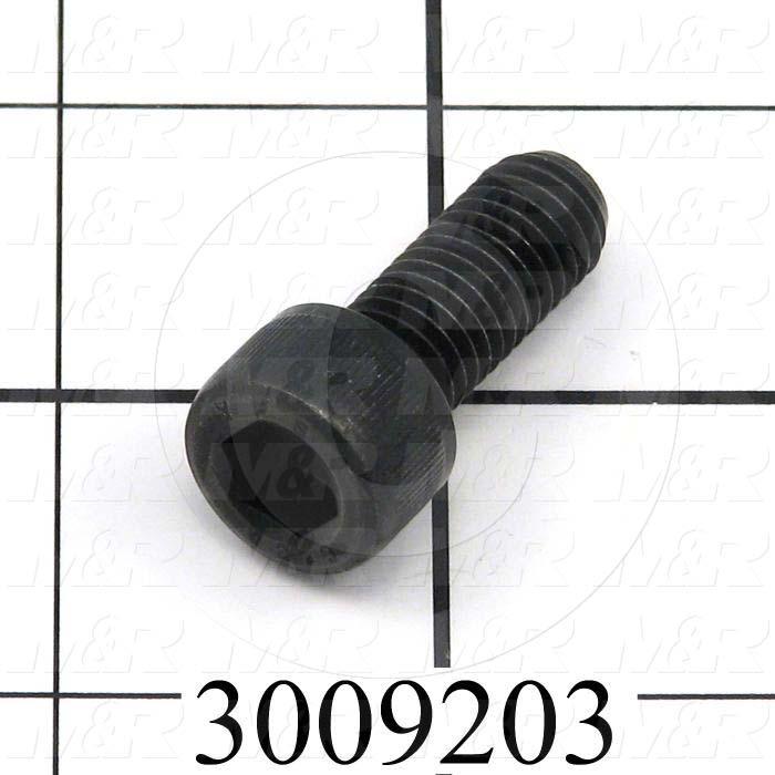 Machine Screws, Socket Head, Steel, Thread Size 2.157-18, Screw Length 25mm, Full Thread Length, Right Hand, Black Oxide