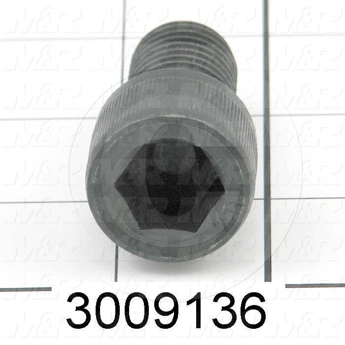 Machine Screws, Socket Head, Steel, Thread Size 3/4-10, Screw Length 1 1/4 in., Full Thread Length, Right Hand, Black Oxide