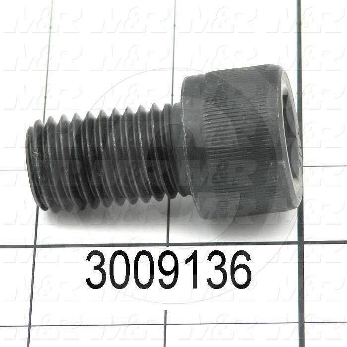 Machine Screws, Socket Head, Steel, Thread Size 3/4-10, Screw Length 1 1/4 in., Full Thread Length, Right Hand, Black Oxide