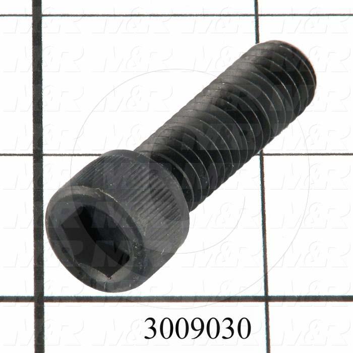 Machine Screws, Socket Head, Steel, Thread Size 3/8-16, Screw Length 1 1/4 in., Full Thread Length, Right Hand, Black Oxide