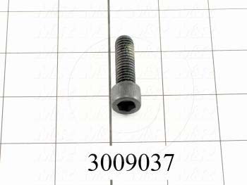 Machine Screws, Socket Head, Steel, Thread Size 3/8-16, Screw Length 1 1/4 in., Full Thread Length, Right Hand, Black Oxide, With Nylon Patch