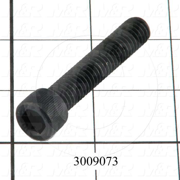 Machine Screws, Socket Head, Steel, Thread Size 3/8-16, Screw Length 2.00 in., Full Thread Length, Right Hand, Black Electro Polyseal