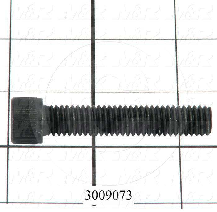 Machine Screws, Socket Head, Steel, Thread Size 3/8-16, Screw Length 2.00 in., Full Thread Length, Right Hand, Black Electro Polyseal