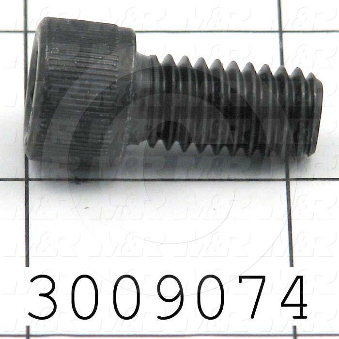 Machine Screws, Socket Head, Steel, Thread Size 3/8-16, Screw Length 3/4", Full Thread Length, Right Hand, Black Oxide