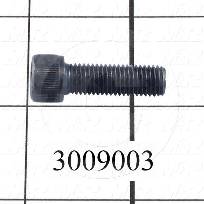 Machine Screws, Socket Head, Steel, Thread Size 5/16-18, Screw Length 1", Full Thread Length, Right Hand, Black Oxide