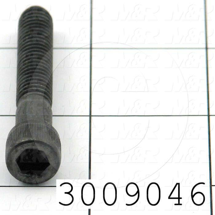 Machine Screws, Socket Head, Steel, Thread Size 5/16-18, Screw Length 2.00 in., Partial Thread Length, Right Hand, Black Oxide