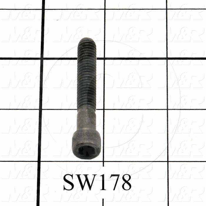 Machine Screws, Socket Head, Steel, Thread Size 5/16-18, Screw Length 2.00 in., Partial Thread Length, Right Hand, Black Oxide