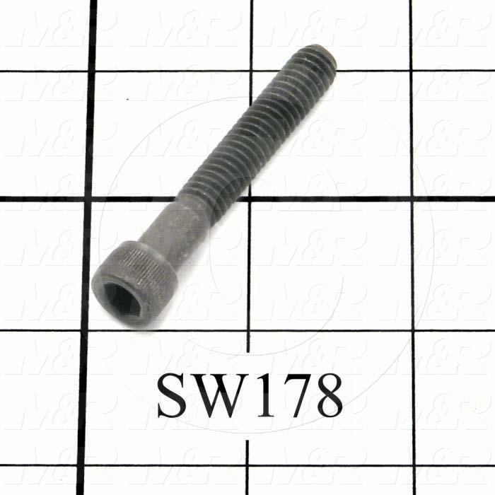 Machine Screws, Socket Head, Steel, Thread Size 5/16-18, Screw Length 2.00 in., Partial Thread Length, Right Hand, Black Oxide