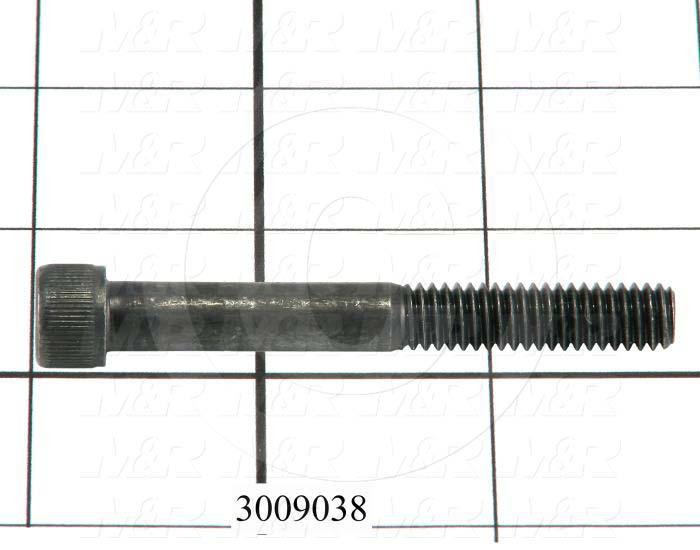 Machine Screws, Socket Head, Steel, Thread Size 5/16-18, Screw Length 2 1/2", Partial Thread Length, Right Hand, Black Oxide