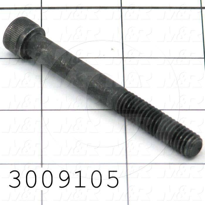 Machine Screws, Socket Head, Steel, Thread Size 5/16-18, Screw Length 2 3/4", Partial Thread Length, Right Hand, Black Oxide