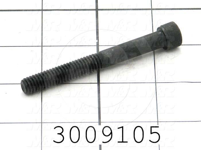 Machine Screws, Socket Head, Steel, Thread Size 5/16-18, Screw Length 2 3/4", Partial Thread Length, Right Hand, Black Oxide