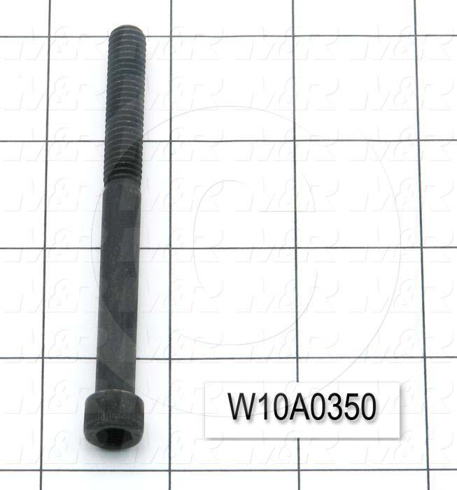 Machine Screws, Socket Head, Steel, Thread Size 5/16-18, Screw Length 3 1/2", 1.50 in. Thread Length, Right Hand, Black Oxide