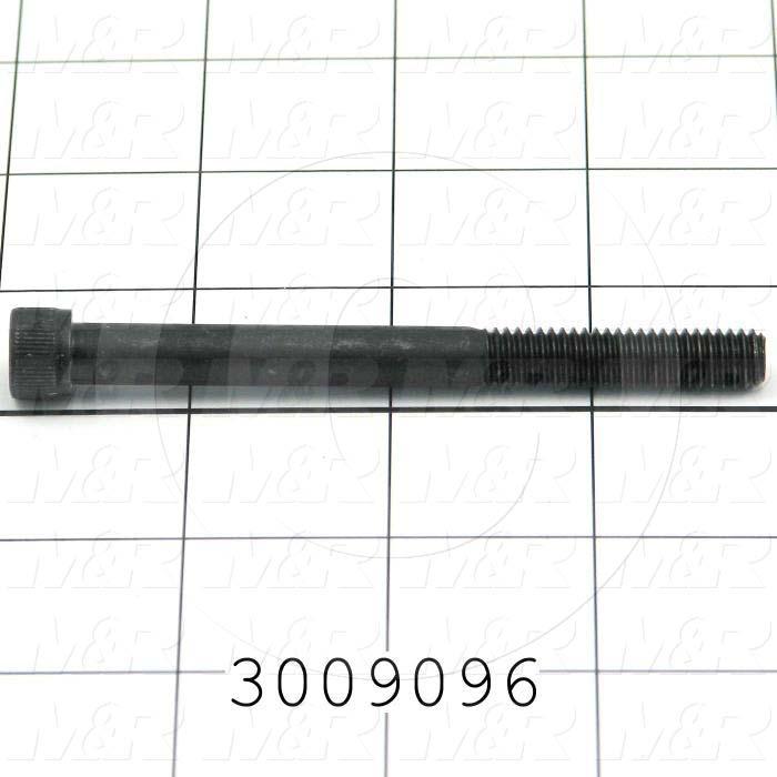 Machine Screws, Socket Head, Steel, Thread Size 5/16-18, Screw Length 3 1/2", Partial Thread Length, Right Hand, Black Oxide