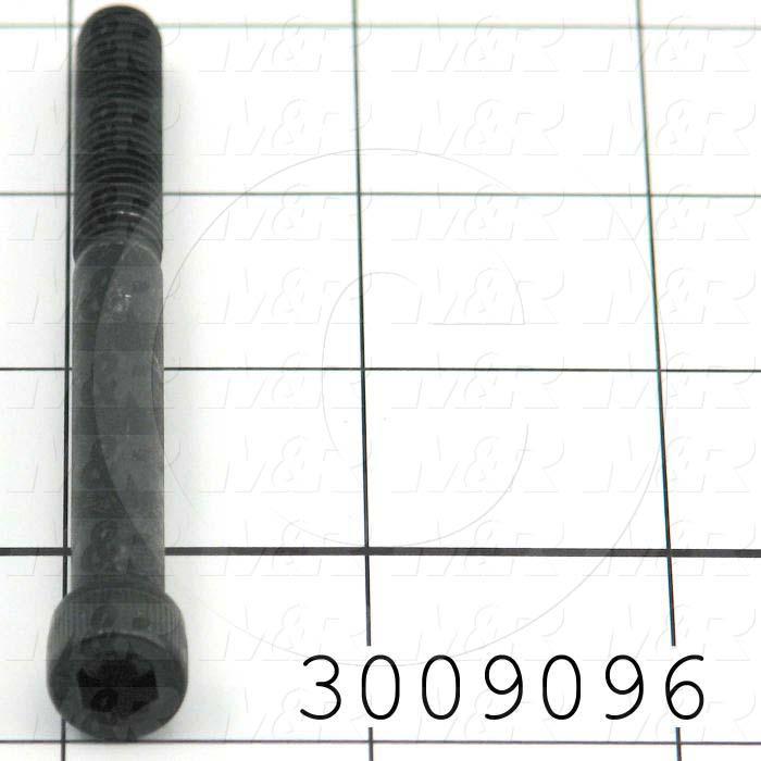 Machine Screws, Socket Head, Steel, Thread Size 5/16-18, Screw Length 3 1/2", Partial Thread Length, Right Hand, Black Oxide