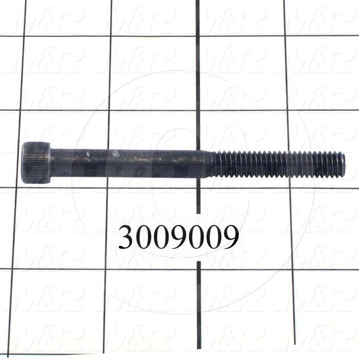 Machine Screws, Socket Head, Steel, Thread Size 5/16-18, Screw Length 3 1/4 in., Partial Thread Length, Right Hand, Black Oxide