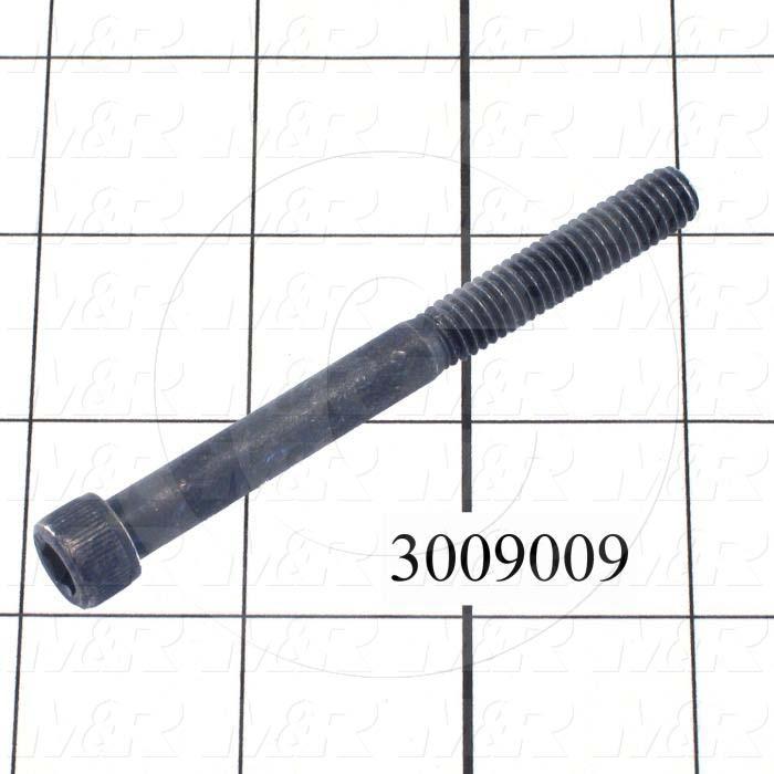 Machine Screws, Socket Head, Steel, Thread Size 5/16-18, Screw Length 3 1/4 in., Partial Thread Length, Right Hand, Black Oxide