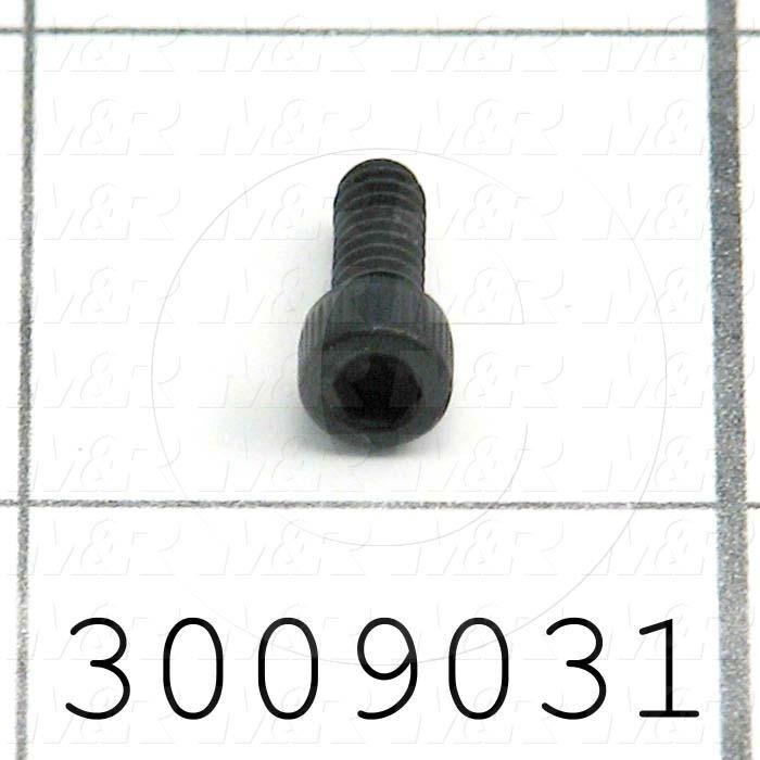 Machine Screws, Socket Head, Steel, Thread Size 6-32, Screw Length 3/8", Full Thread Length, Right Hand, Black Oxide