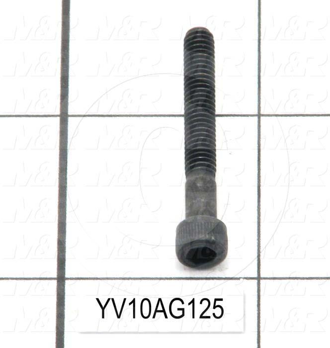 Machine Screws, Socket Head, Steel, Thread Size 8-32, Screw Length 1 1/4 in., 0.88" Thread Length, Right Hand, Black Oxide