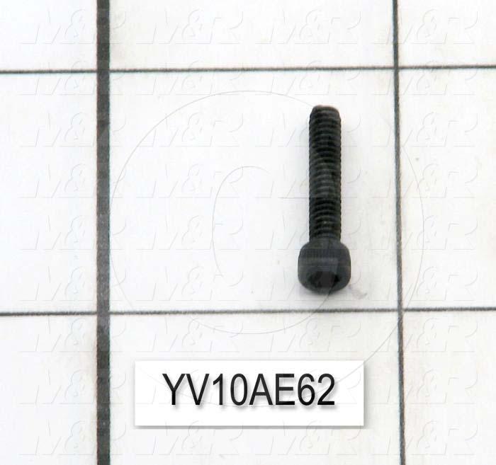Machine Screws, Socket Head, Steel, Thread Size 8-32, Screw Length 5/8", 0.625" Thread Length, Right Hand, Black Oxide