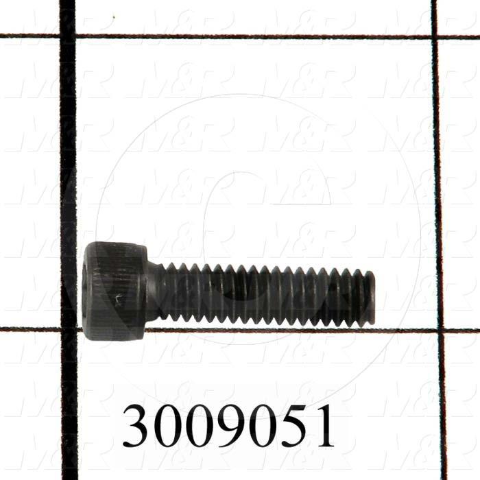Machine Screws, Socket Head, Steel, Thread Size 8-32, Screw Length 5/8", Full Thread Length, Right Hand, Black Oxide