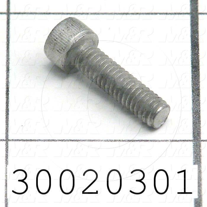 Machine Screws, Socket Head, Steel, Thread Size 8-32, Screw Length 5/8", Full Thread Length, Right Hand, Zinc