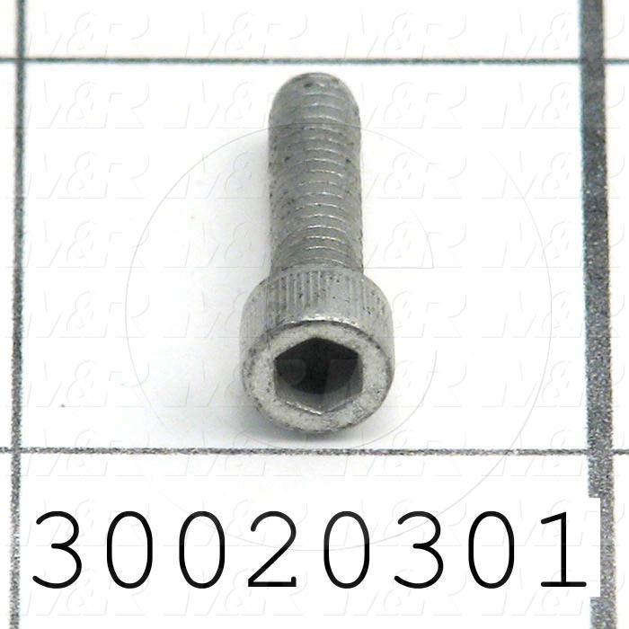 Machine Screws, Socket Head, Steel, Thread Size 8-32, Screw Length 5/8", Full Thread Length, Right Hand, Zinc