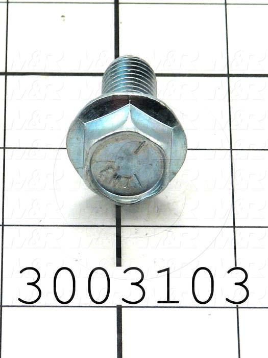 Machine Screws, Whiz Lock Head, Steel, Thread Size 1/2-13, Screw Length 1 1/4 in., Right Hand, Zinc