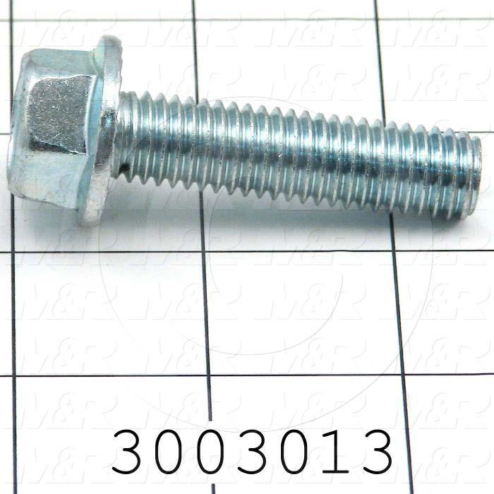 Machine Screws, Whiz Lock Head, Steel, Thread Size 1/2-13, Screw Length 2.00 in., Right Hand, Zinc