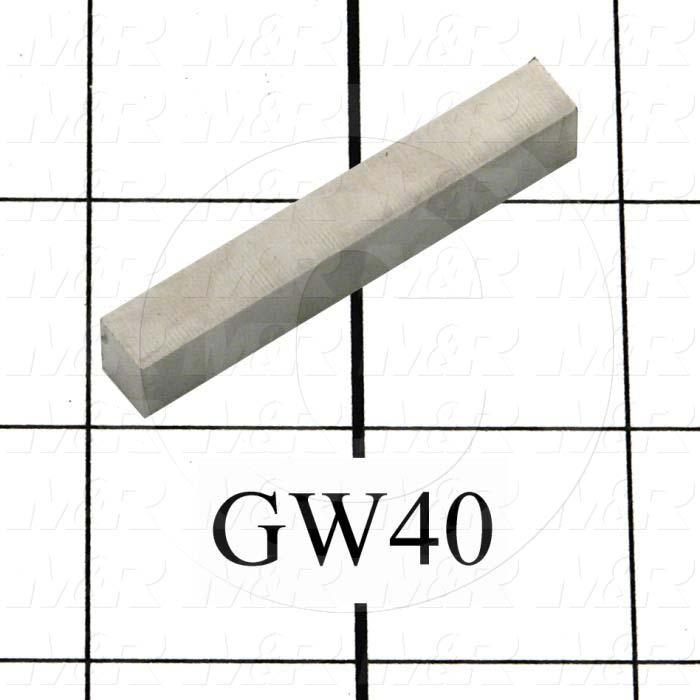 Magnet, Rectangular Type, 2" Length, 3/8" Width, 9/32" Thickness, 1 Gal. Notes, Cast Alnico Magnetized Material